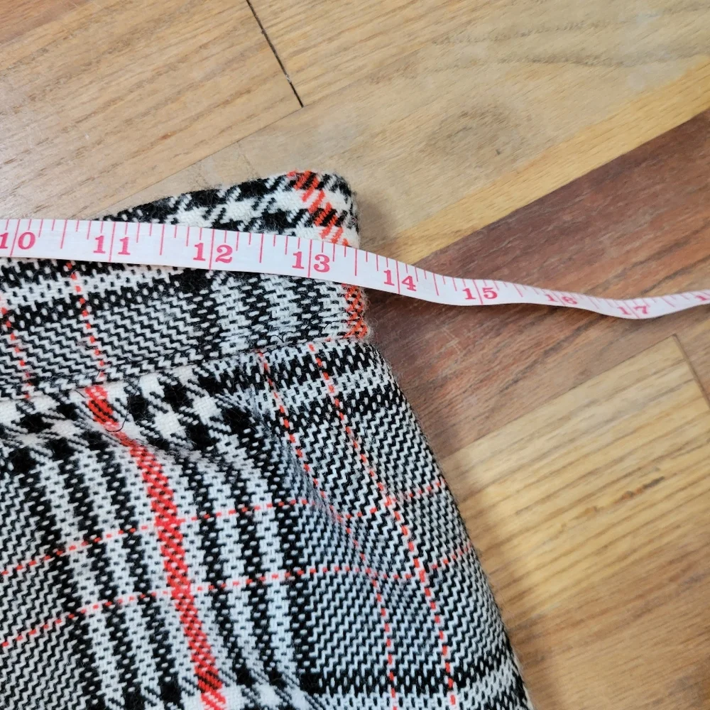 Vintage Red And Black Wool Plaid Women's A Line Skirt - Picture 10 of 12